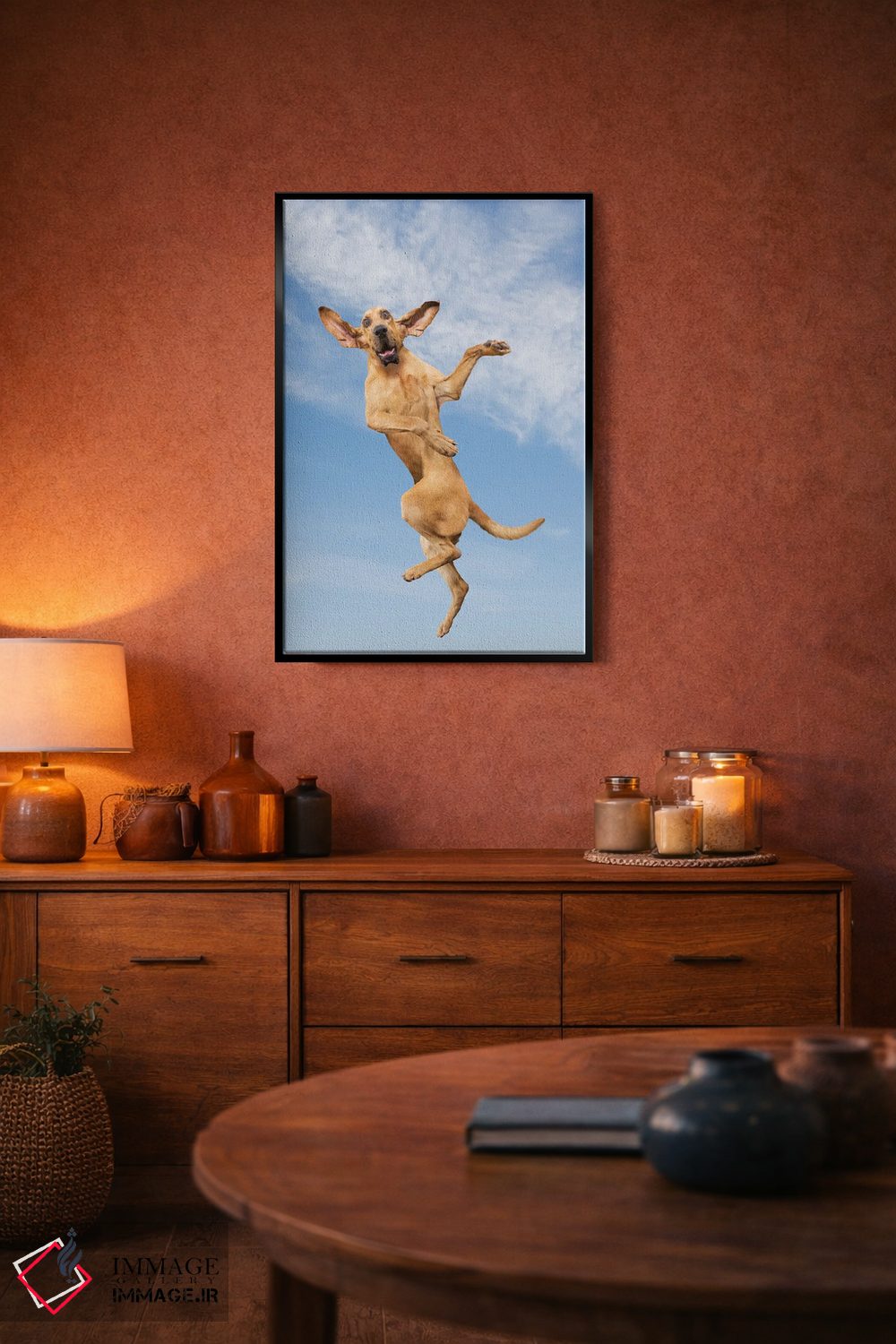 تابلو دکوراتیو سگ پرنده اثر لوند روزر - D6B