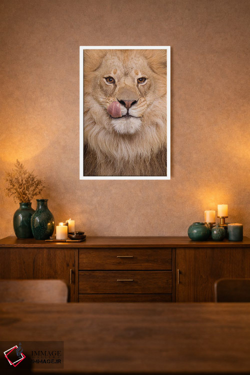 تابلو دکوراتیو شیر گرسنه اثر لوند روزر - D2W