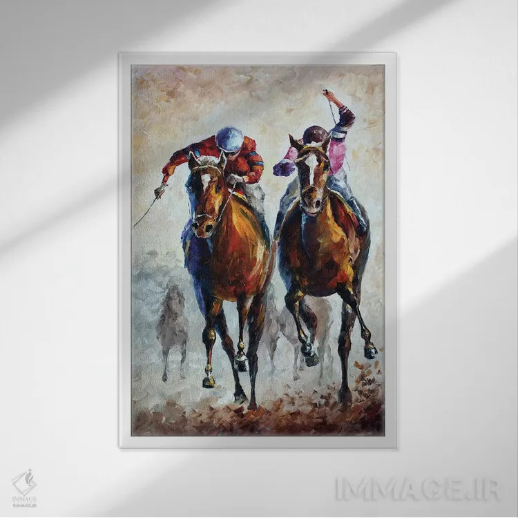 تابلو دکوراتیو رقبا اثر لئونید آفرموف - نمای قابدار سفید