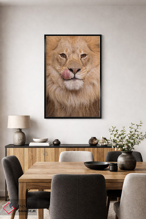 تابلو دکوراتیو شیر گرسنه اثر لوند روزر - D5B