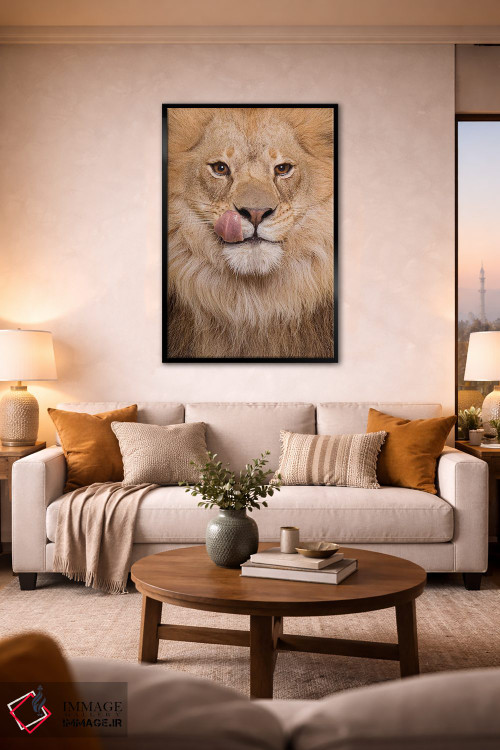 تابلو دکوراتیو شیر گرسنه اثر لوند روزر - D3B
