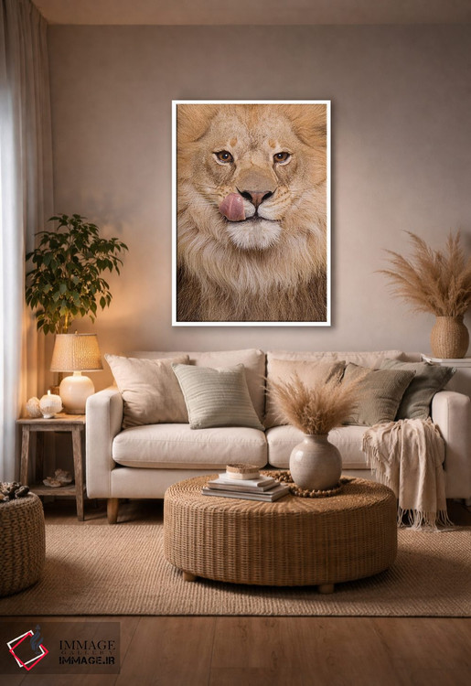 تابلو دکوراتیو شیر گرسنه اثر لوند روزر - D4W