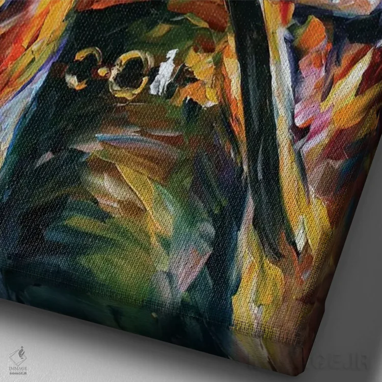 تابلو دکوراتیو جیمی هندریکس اثر لئونید آفرموف - نمای نزدیک بافت بوم