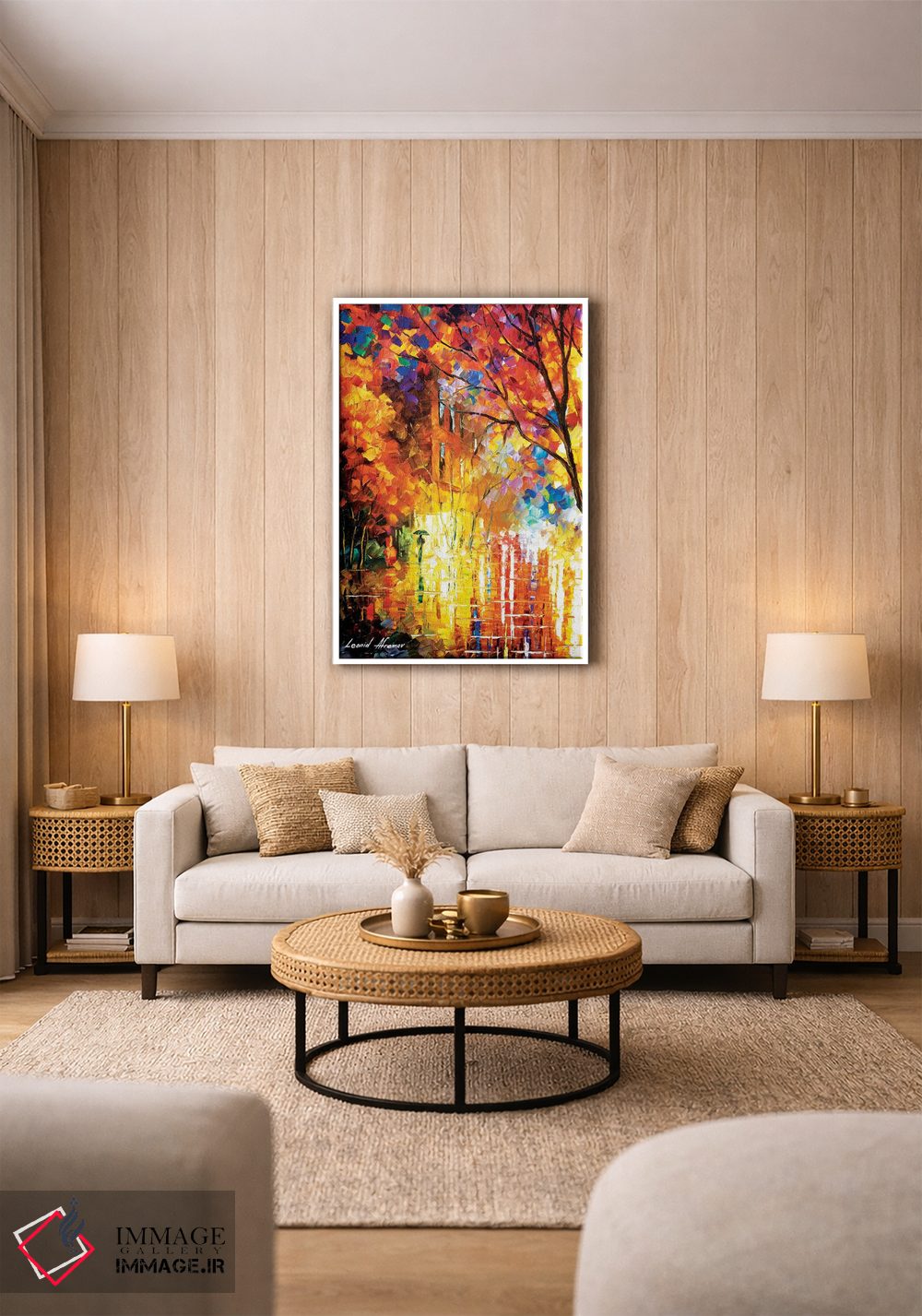 تابلو دکوراتیو برداشت از رنگ ها اثر لئونید آفرموف - D1W