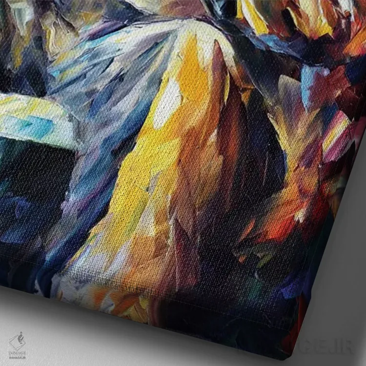 تابلو دکوراتیو جان لی هوکر اثر لئونید آفرموف - نمای نزدیک بافت بوم