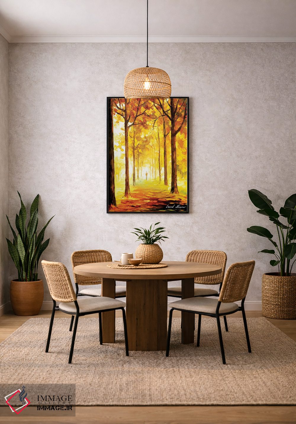 تابلو دکوراتیو حال و هوای زرد اثر لئونید آفرموف - D4B