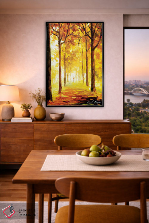 تابلو دکوراتیو حال و هوای زرد اثر لئونید آفرموف - D6B