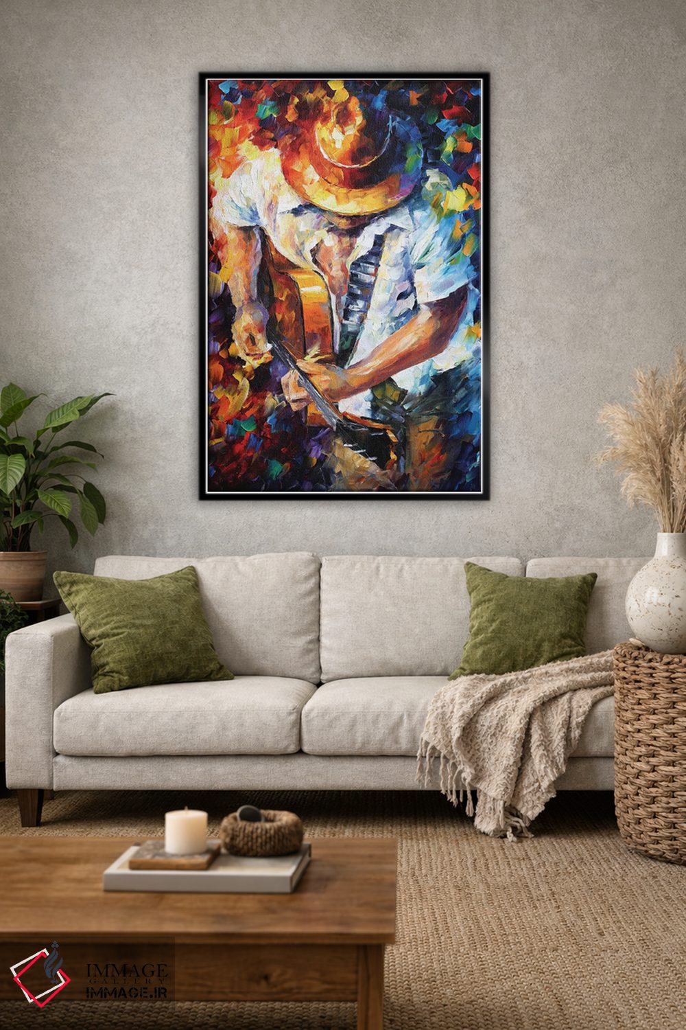 تابلو دکوراتیو گیتار و روح اثر لئونید آفرموف - D1B