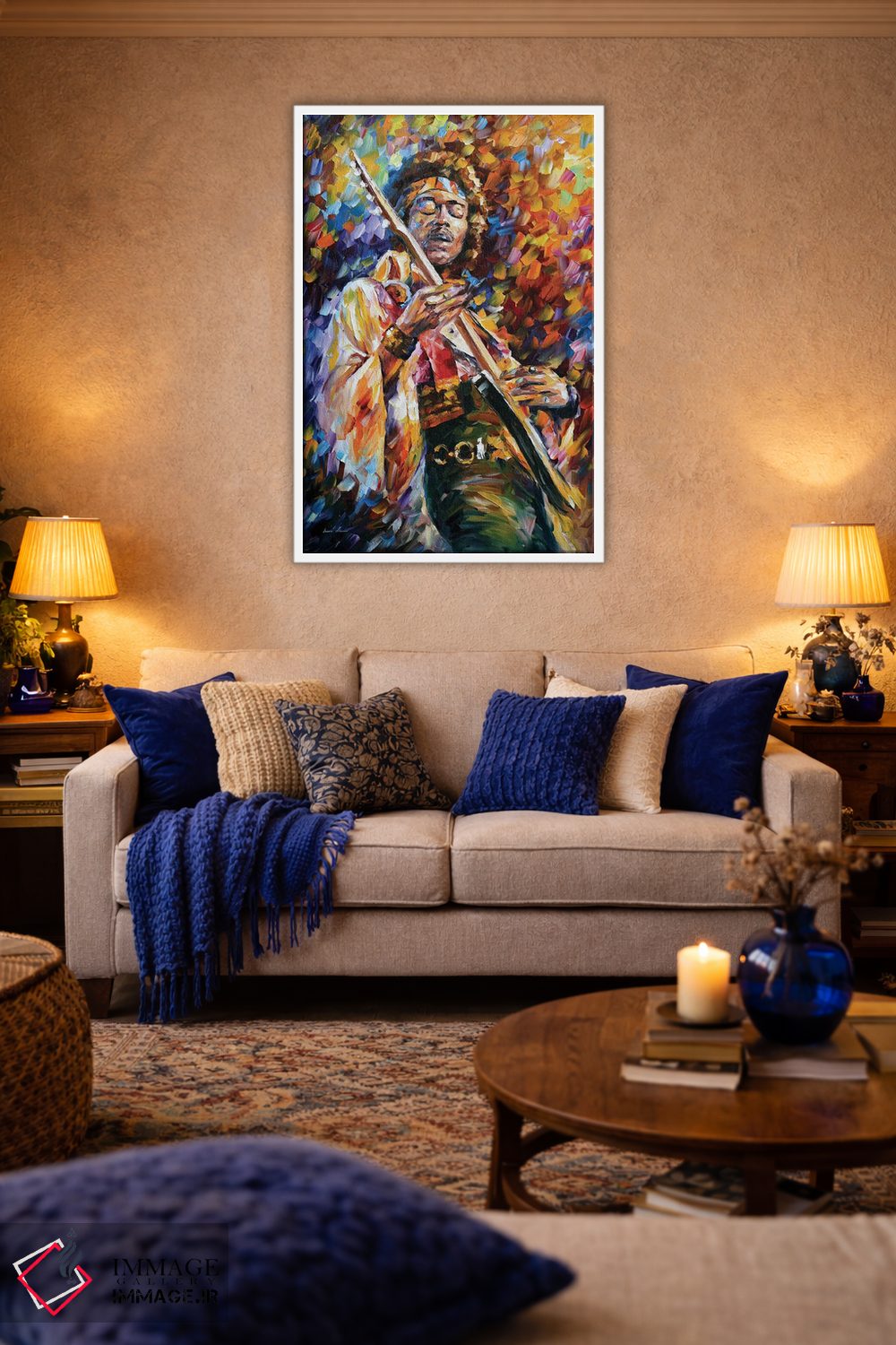 تابلو دکوراتیو جیمی هندریکس اثر لئونید آفرموف - D2W