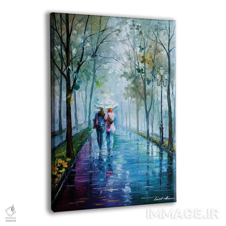 تابلو دکوراتیو قدم زدن در مه اثر لئونید آفرموف - نمای پرسپکتیو محصول