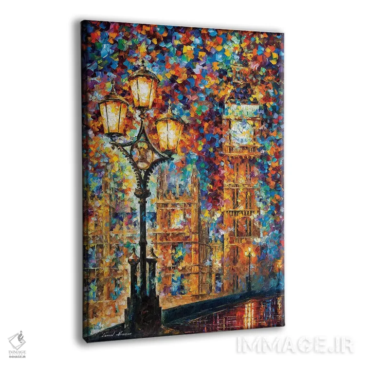 تابلو دکوراتیو رویاهای لندن اثر لئونید آفرموف - نمای پرسپکتیو محصول