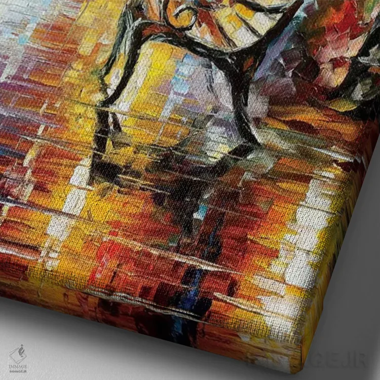تابلو دکوراتیو پایان شکیبایی اثر لئونید آفرموف - نمای نزدیک بافت بوم