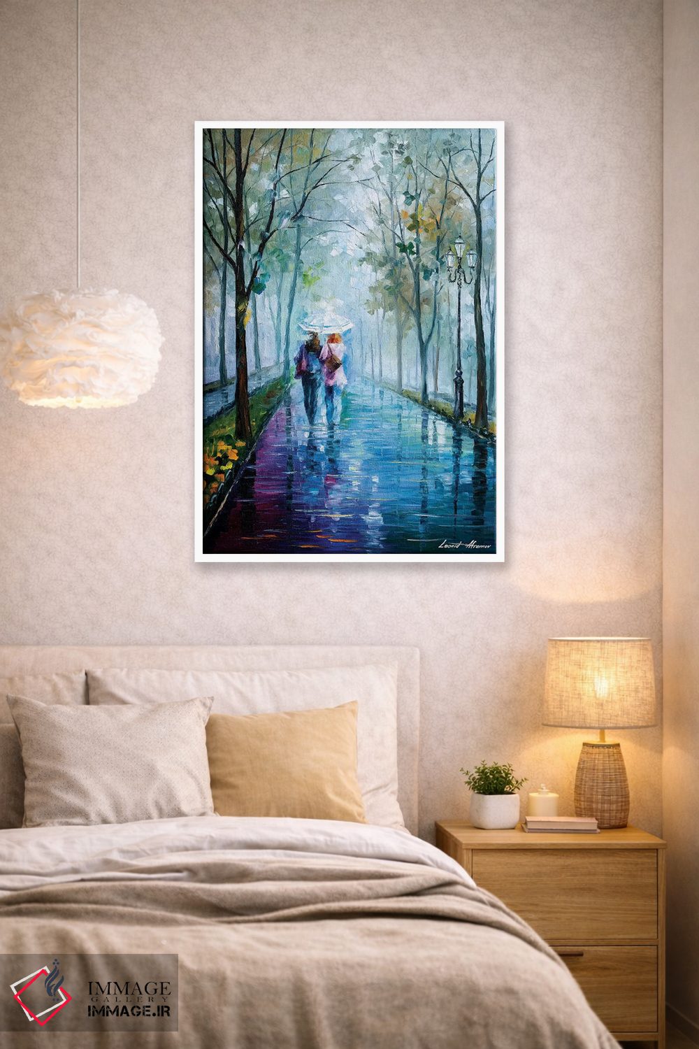 تابلو دکوراتیو قدم زدن در مه اثر لئونید آفرموف - D1W