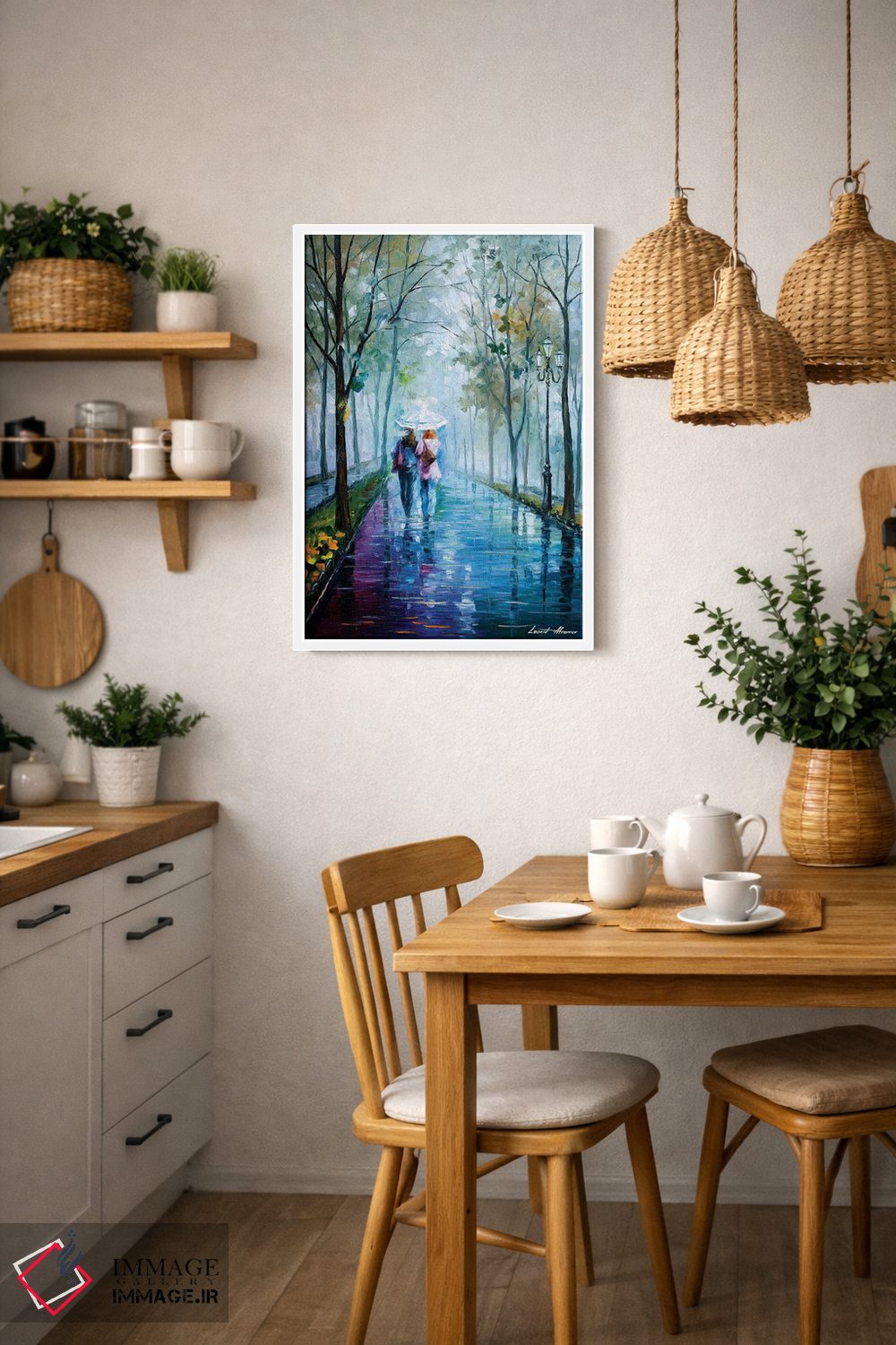 تابلو دکوراتیو قدم زدن در مه اثر لئونید آفرموف - D3W