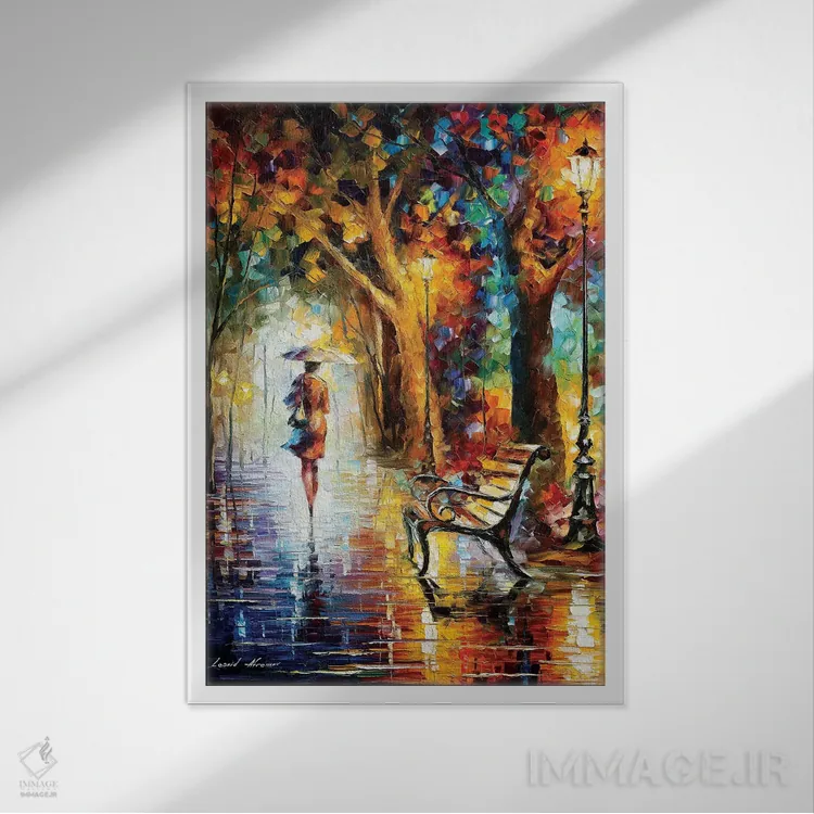 تابلو دکوراتیو پایان شکیبایی اثر لئونید آفرموف - نمای قابدار سفید