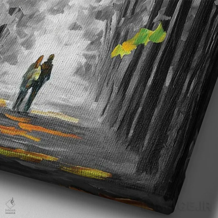 تابلو دکوراتیو قربانگاه درختان اثر لئونید آفرموف - نمای نزدیک بافت بوم