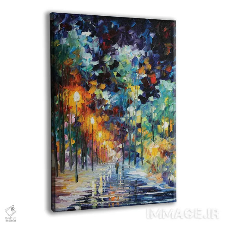 تابلو دکوراتیو زمستان رمانتیک اثر لئونید آفرموف - نمای پرسپکتیو محصول