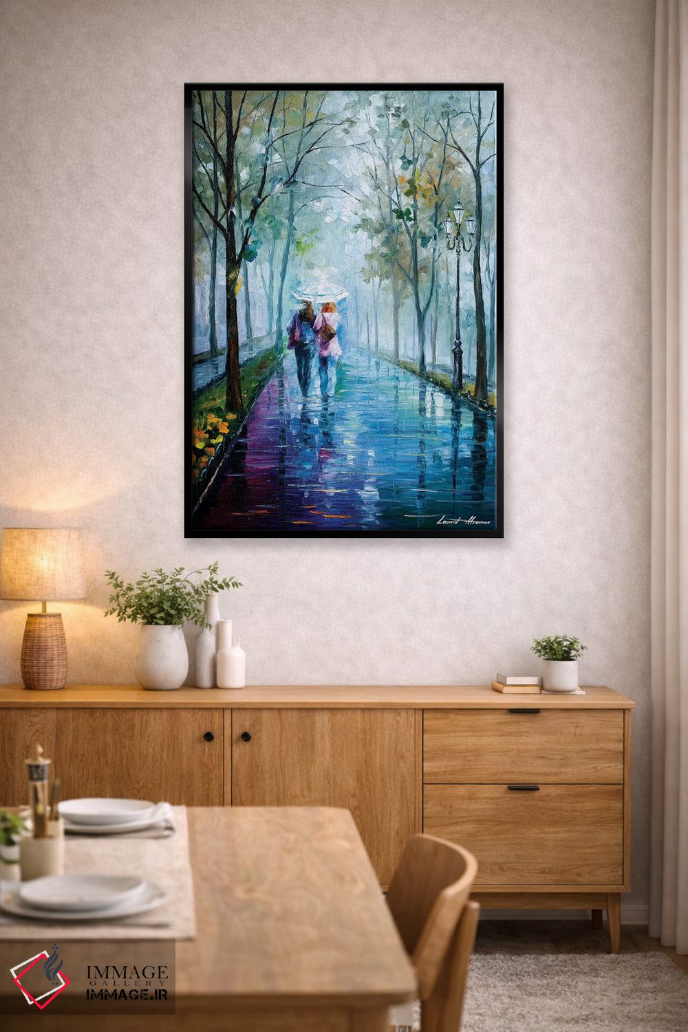 تابلو دکوراتیو قدم زدن در مه اثر لئونید آفرموف - D6B