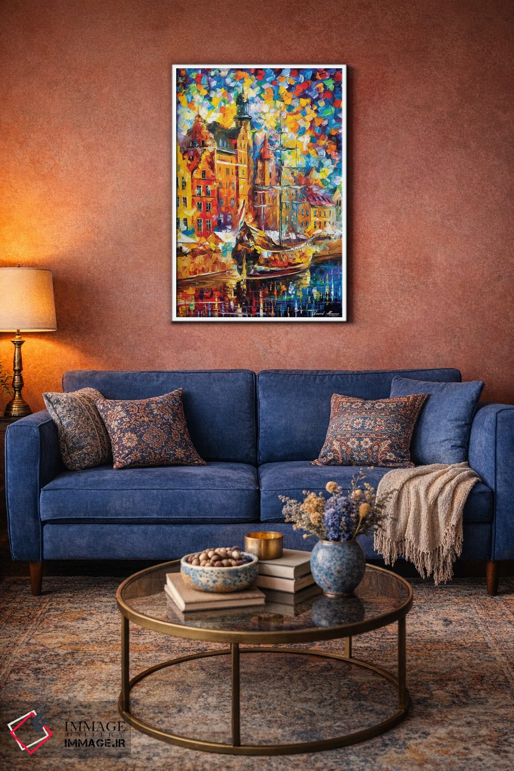 تابلو دکوراتیو اسکله قدیمی اثر لئونید آفرموف - D4W