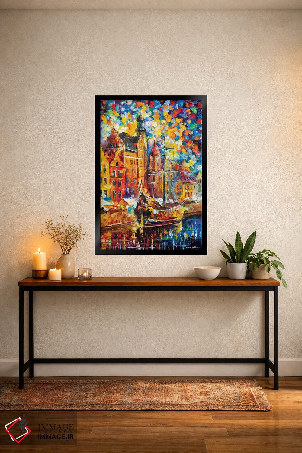 تابلو دکوراتیو اسکله قدیمی اثر لئونید آفرموف - D5B