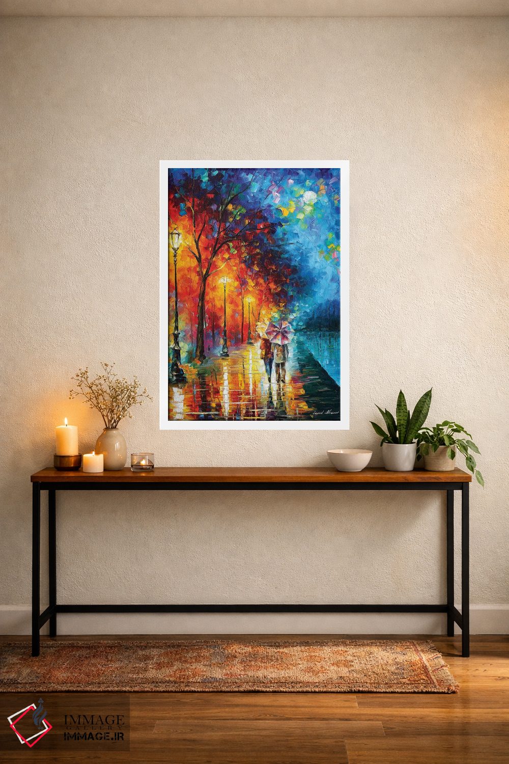 تابلو دکوراتیو عشق کنار دریاچه اثر لئونید آفرموف - D3W