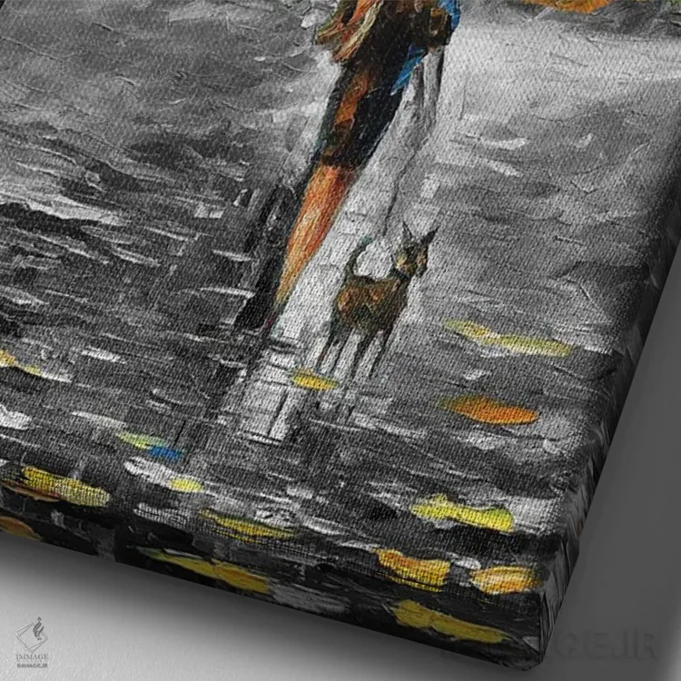 تابلو دکوراتیو پاییز جذاب اثر لئونید آفرموف - نمای نزدیک بافت بوم