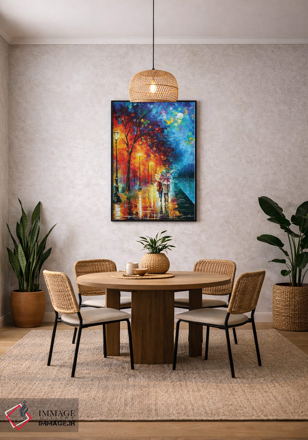 تابلو دکوراتیو عشق کنار دریاچه اثر لئونید آفرموف - D4B