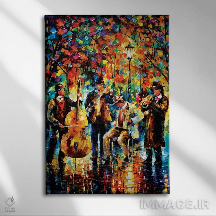 تابلو دکوراتیو موسیقی درخشان اثر لئونید آفرموف - نمای روبهرو روی دیوار