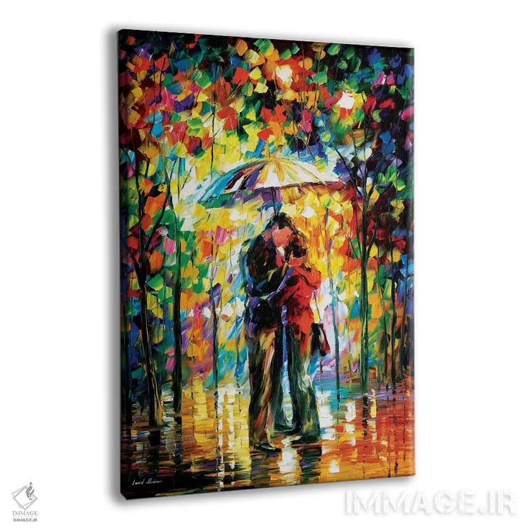 تابلو دکوراتیو بوسه در پارک اثر لئونید آفرموف - نمای پرسپکتیو محصول