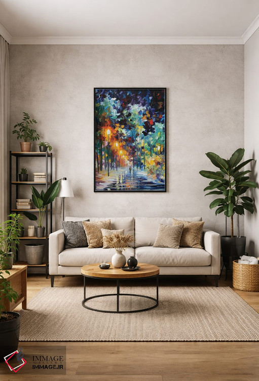 تابلو دکوراتیو زمستان رمانتیک اثر لئونید آفرموف - D1B