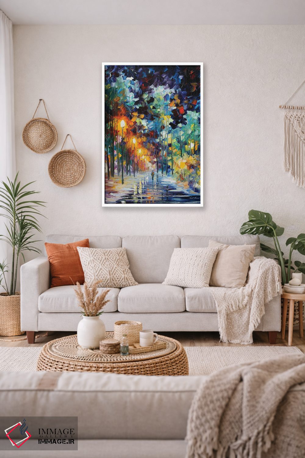 تابلو دکوراتیو زمستان رمانتیک اثر لئونید آفرموف - D2W
