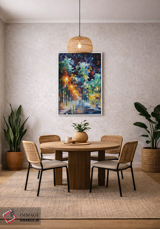 تابلو دکوراتیو زمستان رمانتیک اثر لئونید آفرموف - D3W