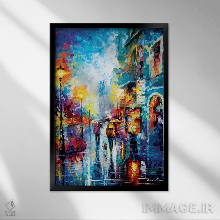 تابلو دکوراتیو ملودی اشتیاق اثر لئونید آفرموف - نمای قابدار مشکی