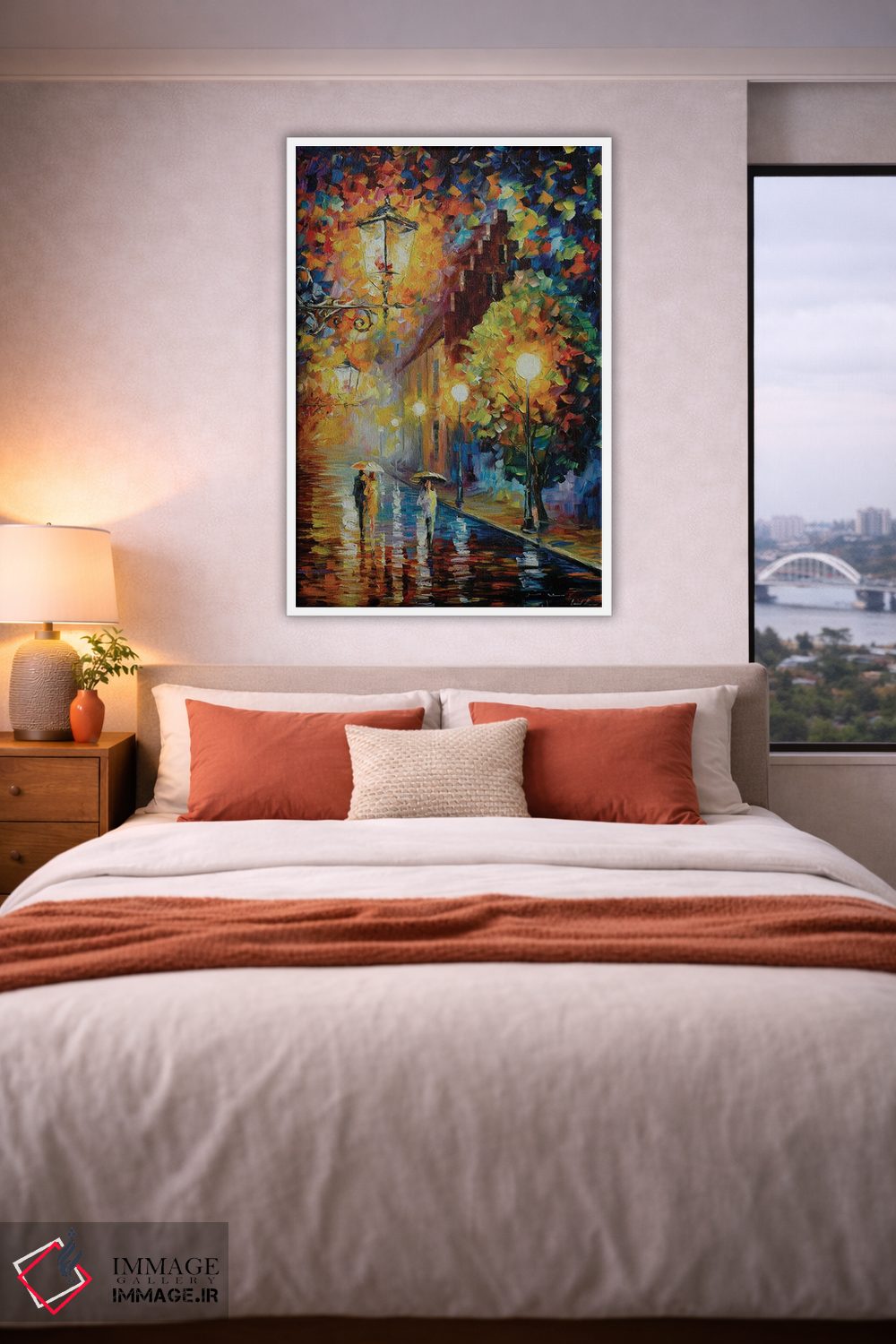 تابلو دکوراتیو قدم زدن زیر ماه اثر لئونید آفرموف - D3W