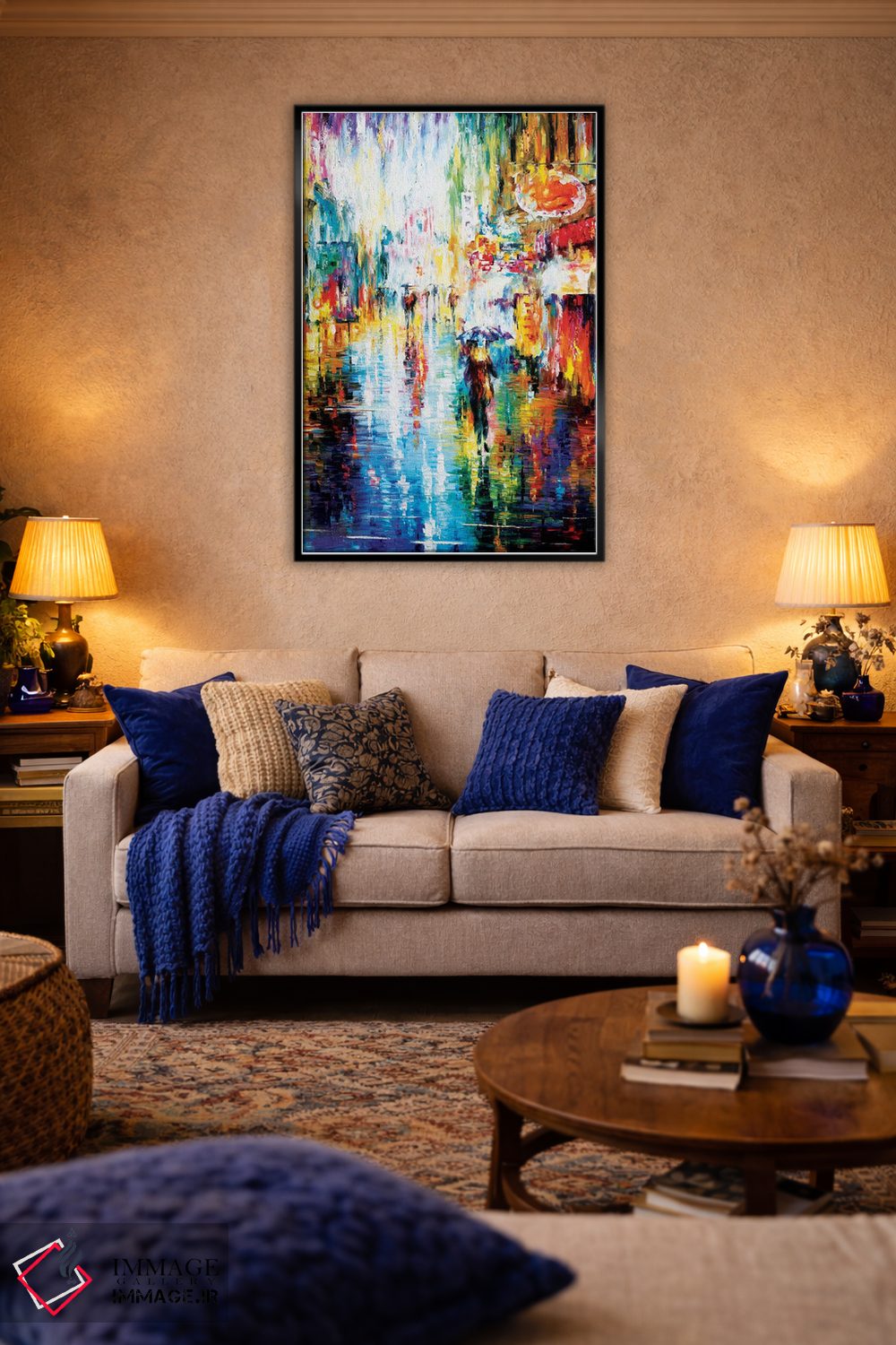 تابلو دکوراتیو باران سیل آسا اثر لئونید آفرموف - D4B