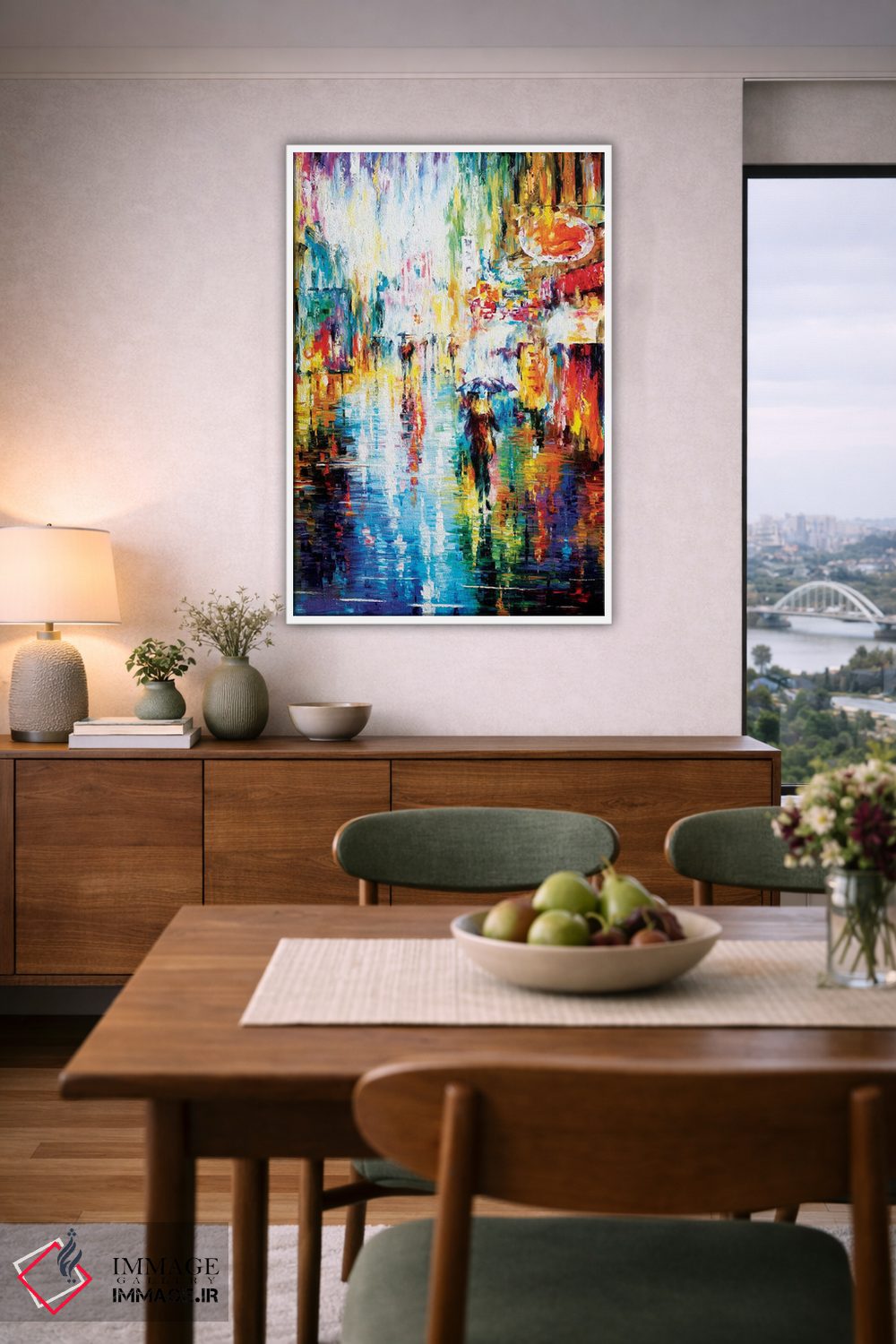 تابلو دکوراتیو باران سیل آسا اثر لئونید آفرموف - D5W