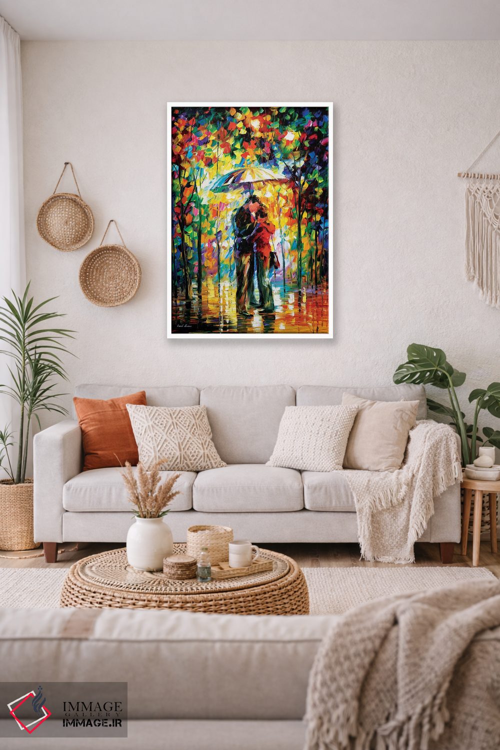 تابلو دکوراتیو بوسه در پارک اثر لئونید آفرموف - D1W
