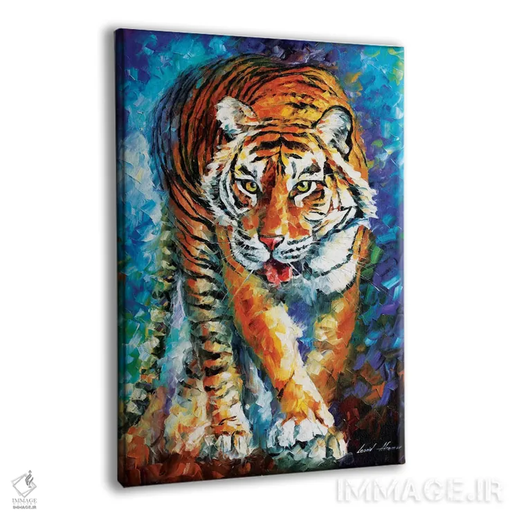 تابلو دکوراتیو ببر ترسناک اثر لئونید آفرموف - نمای پرسپکتیو محصول