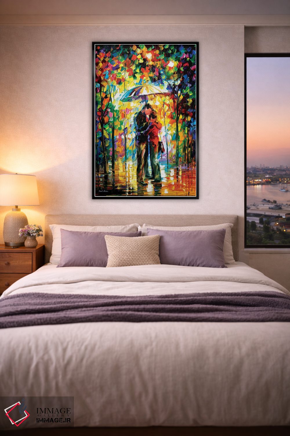 تابلو دکوراتیو بوسه در پارک اثر لئونید آفرموف - D5B