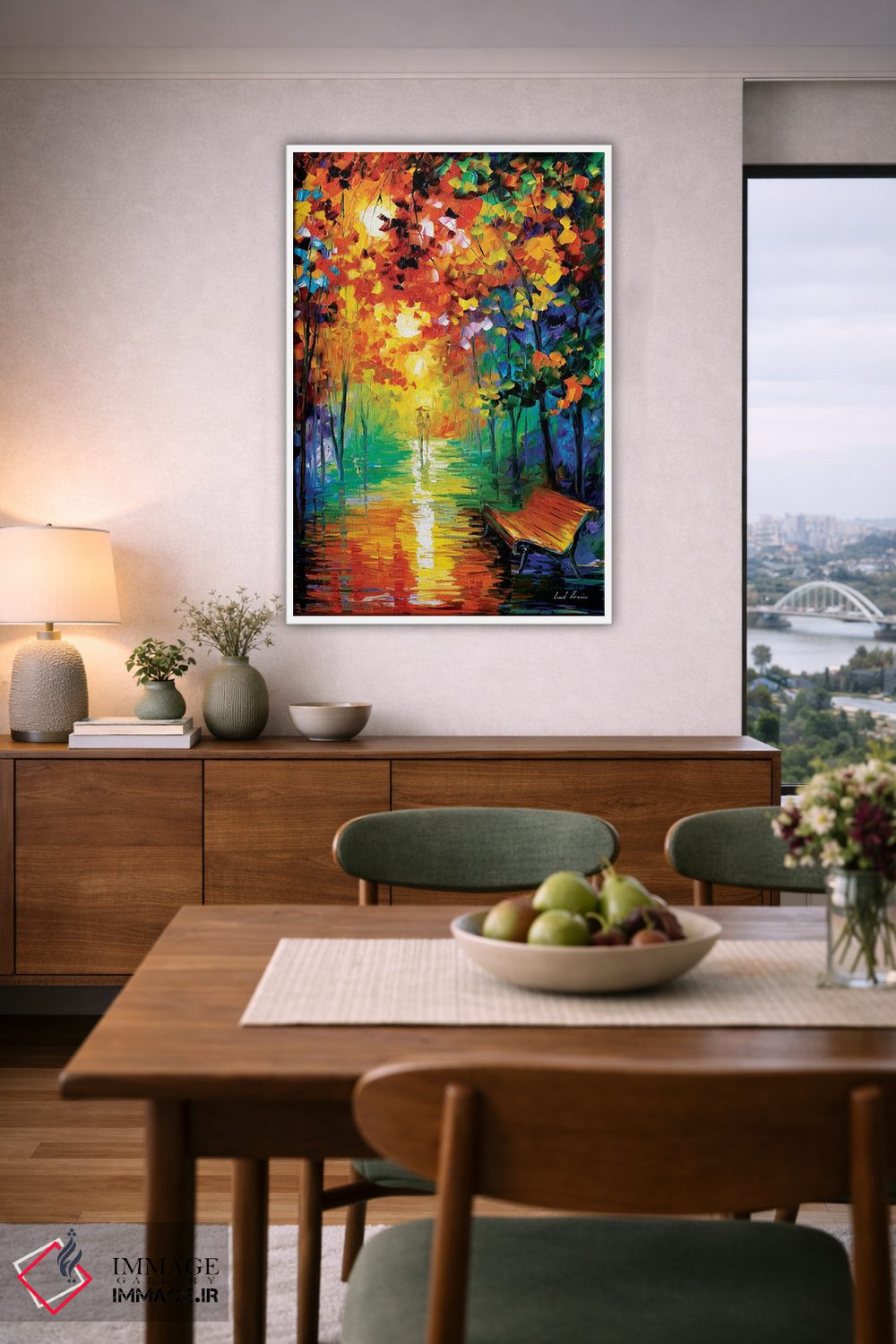 تابلو دکوراتیو پارک مه آلود II اثر لئونید آفرموف - D6W