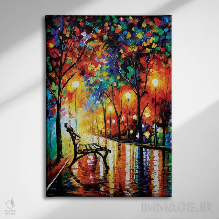 تابلو دکوراتیو تنهایی پاییز اثر لئونید آفرموف - نمای روبهرو روی دیوار