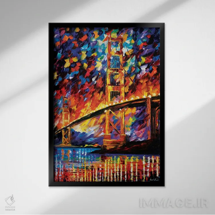 تابلو دکوراتیو سان فرانسیسکو اثر لئونید آفرموف - نمای قابدار مشکی