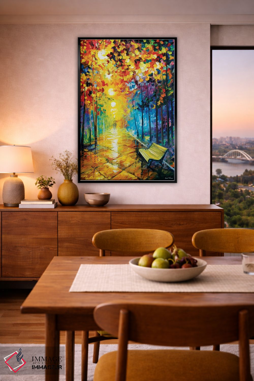 تابلو دکوراتیو پارک مه آلود I اثر لئونید آفرموف - D6B