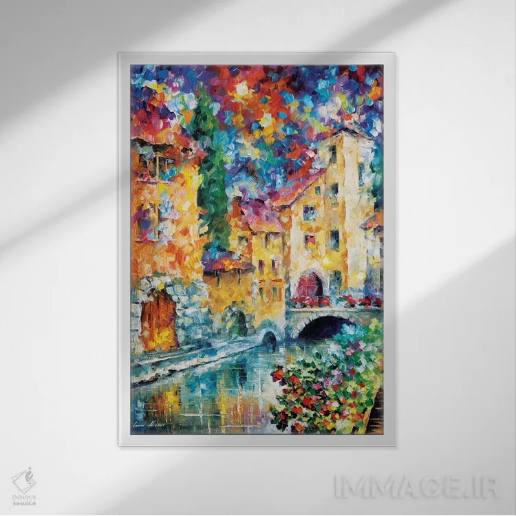 تابلو دکوراتیو پنجره ای رو به گذشته اثر لئونید آفرموف - نمای قابدار سفید