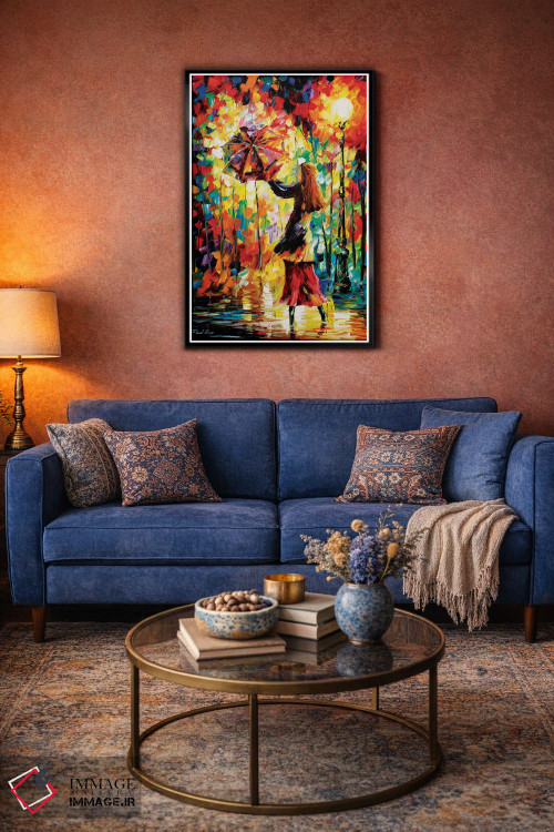 تابلو دکوراتیو حال و هوای بارانی اثر لئونید آفرموف - D5B