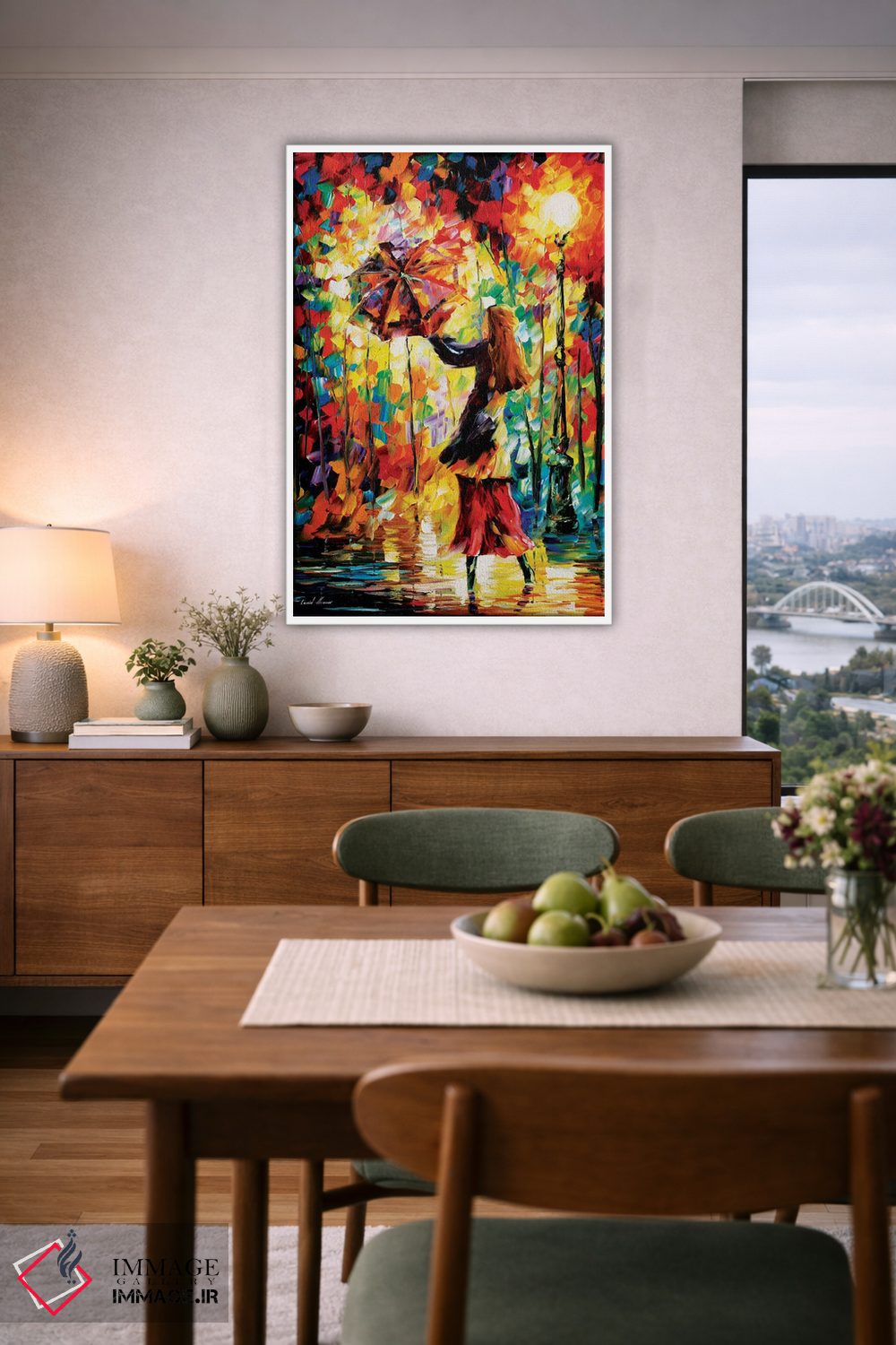 تابلو دکوراتیو حال و هوای بارانی اثر لئونید آفرموف - D6W