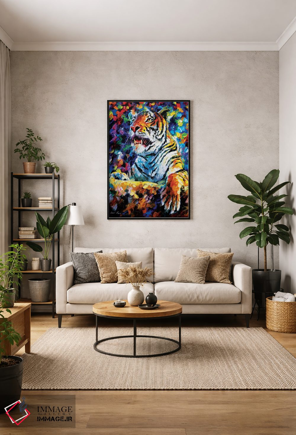 تابلو دکوراتیو ببر اثر لئونید آفرموف - D2B