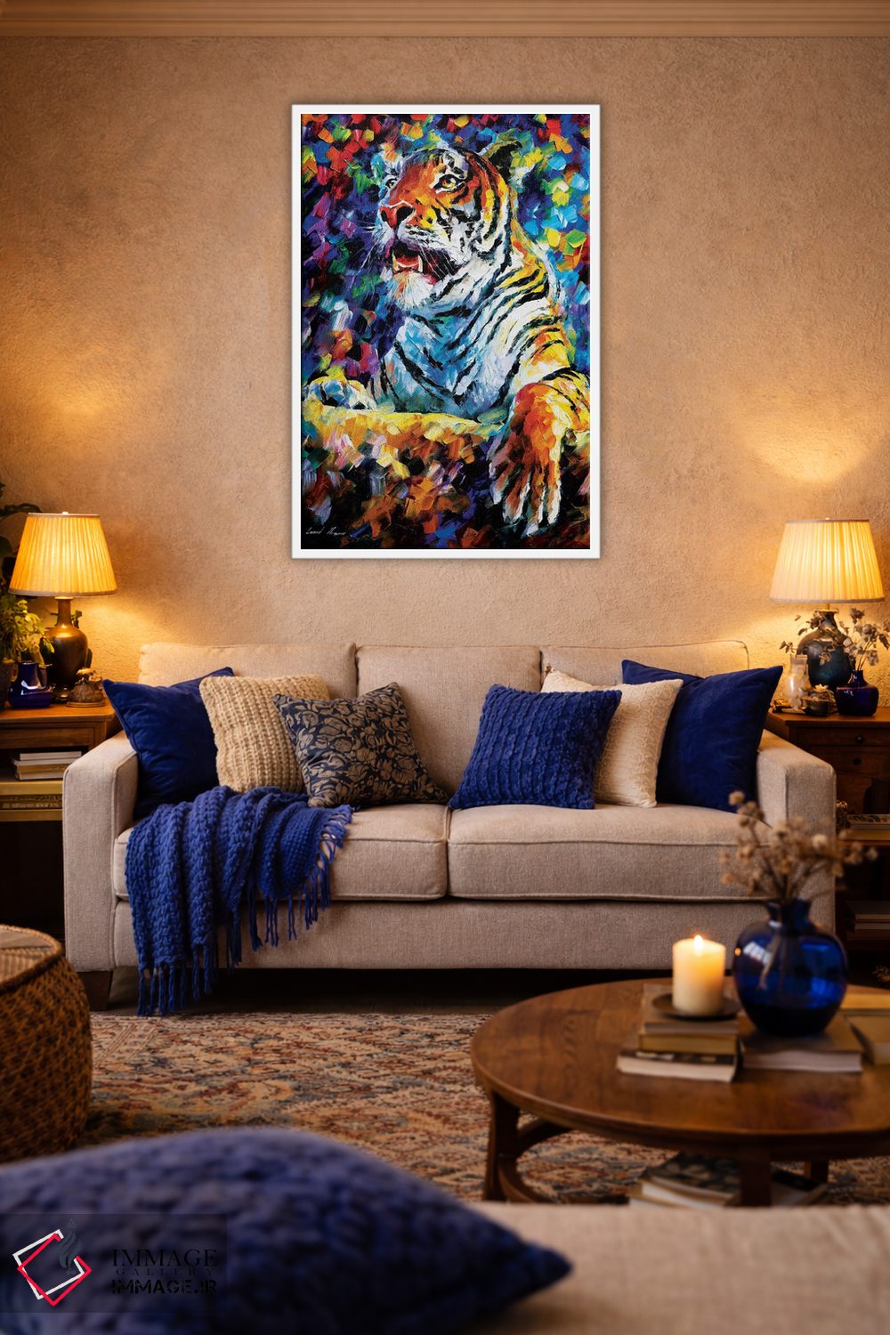 تابلو دکوراتیو ببر اثر لئونید آفرموف - D3W