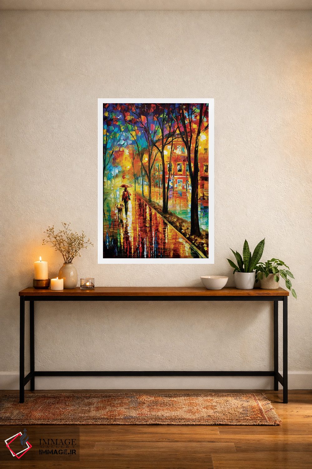 تابلو دکوراتیو قدم زدن با سگ اثر لئونید آفرموف - D2W