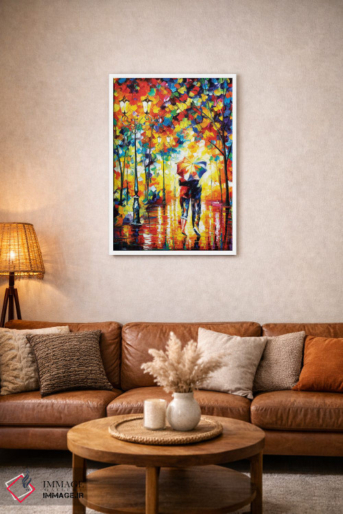 تابلو دکوراتیو زیر یک چتر اثر لئونید آفرموف - D2W